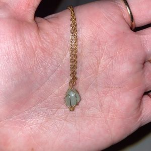 handmade jade gold filled necklace
